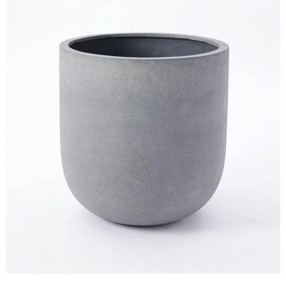 West elm grayish blue ceramic large pot , can be used indoors or outdoors 🩶 - Picture 3 of 4